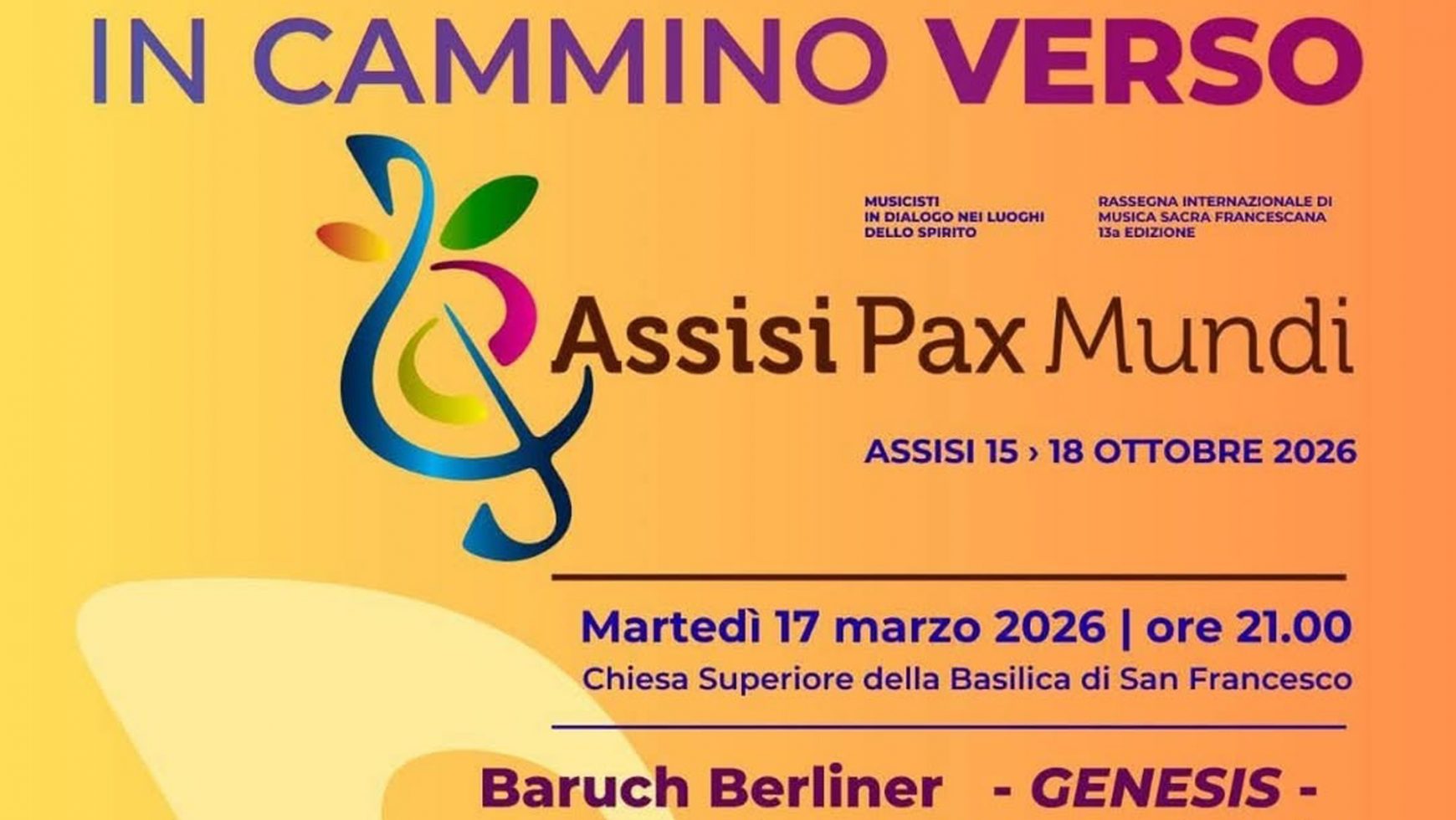 In Cammino verso Assisi Pax Mundi 2026 – 17 marzo 2026
