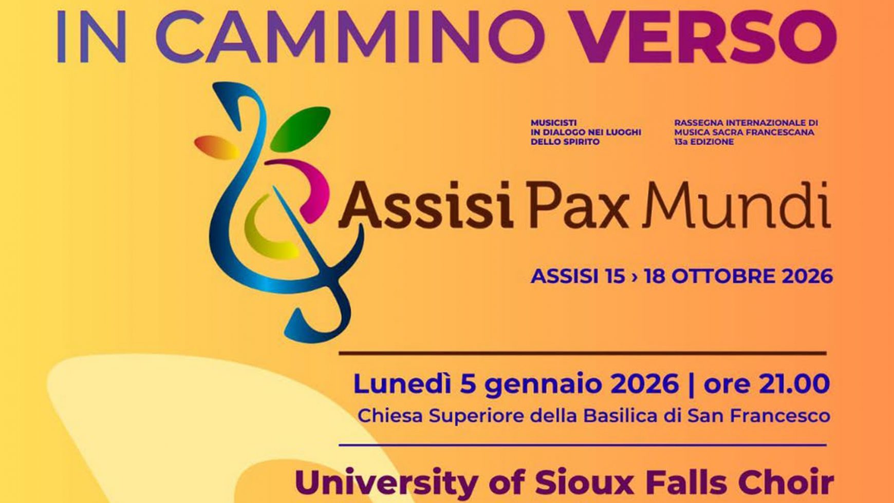 In Cammino verso Assisi Pax Mundi 2026 – 5 gennaio 2026