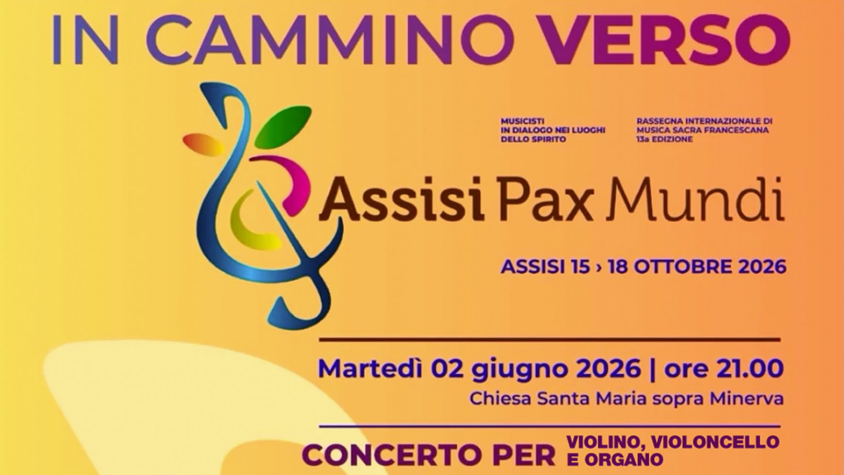 In Cammino verso Assisi Pax Mundi | 2 giugno 2026