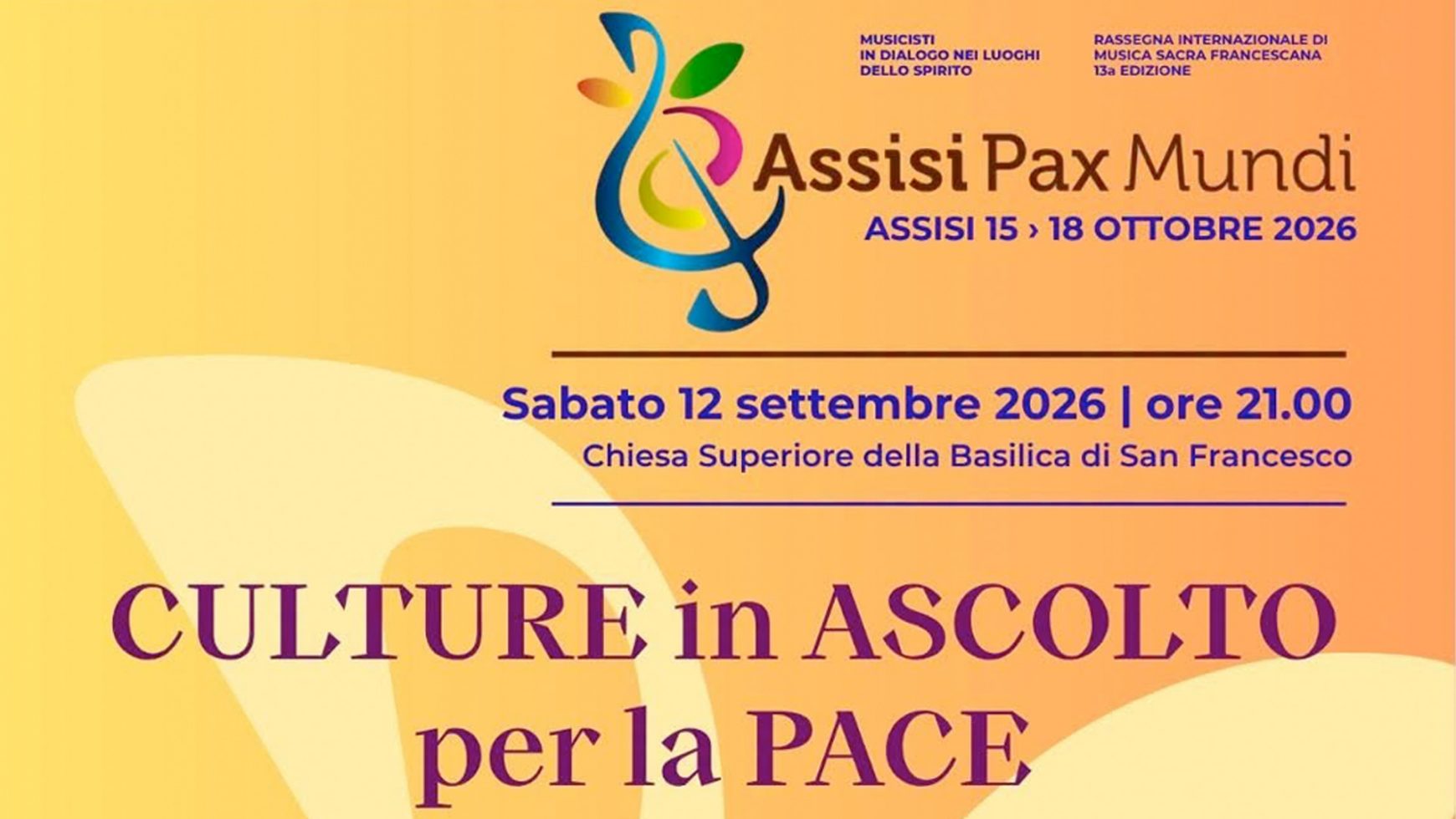 In Cammino verso Assisi Pax Mundi | 12 settembre 2026